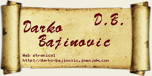 Darko Bajinović vizit kartica